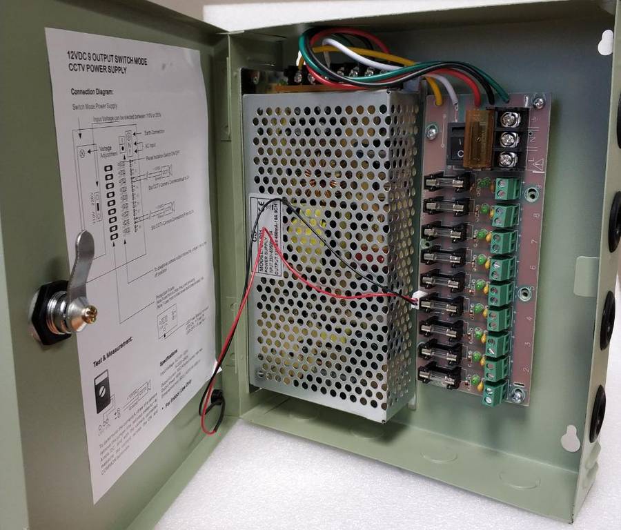 12v 10 Amp Power Supply with Metal Enclosure