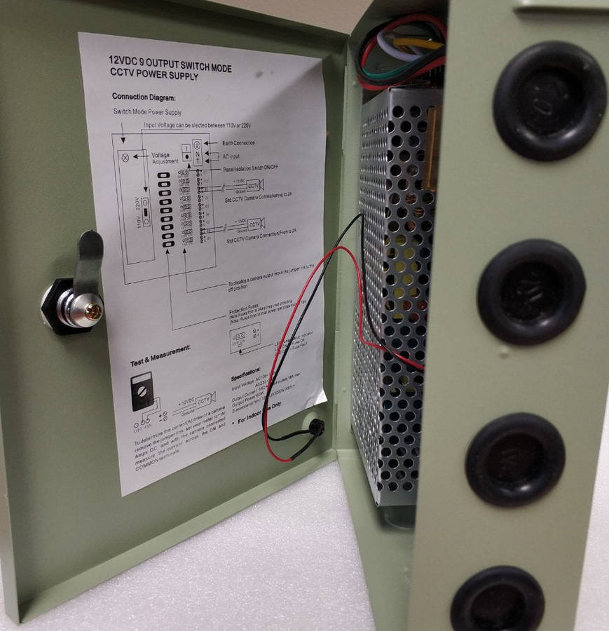 12v 10 Amp Power Supply with Metal Enclosure