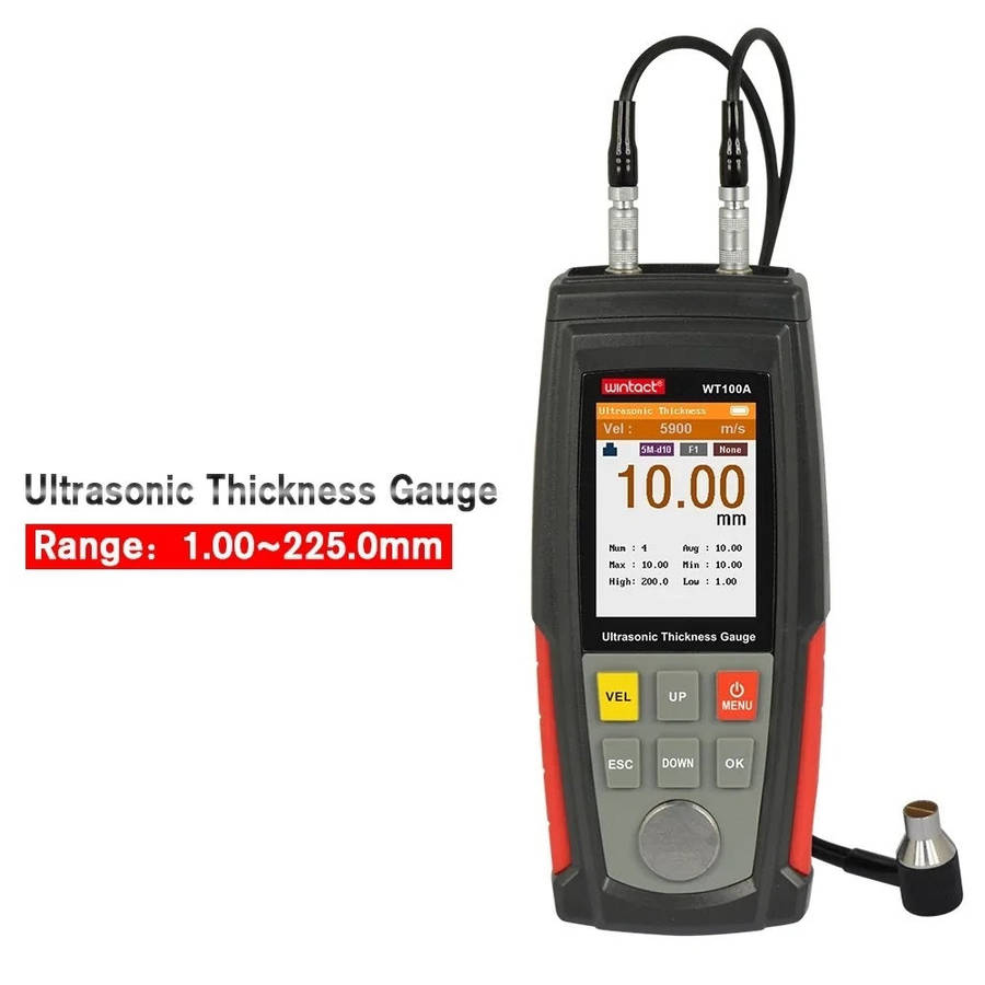 WINTACT WT100A 1.00225.0mm Digital Ultrasonic Thickness Tester