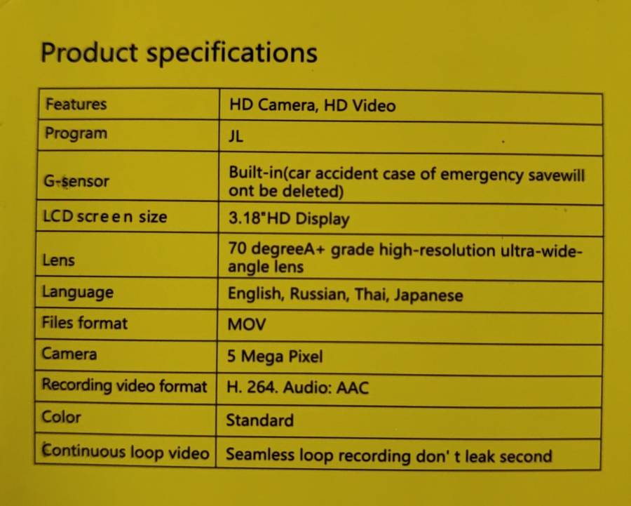 Andowl Q-CA801 Wifi HD Vehicle Dual Lens BlackBox DVR with Android App