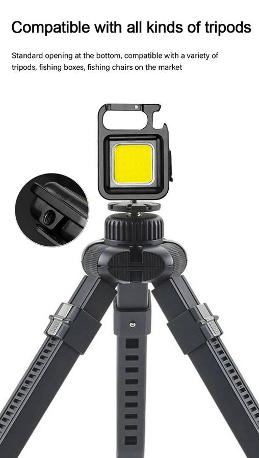 Multifunction Mini Glare COB Keychain Light