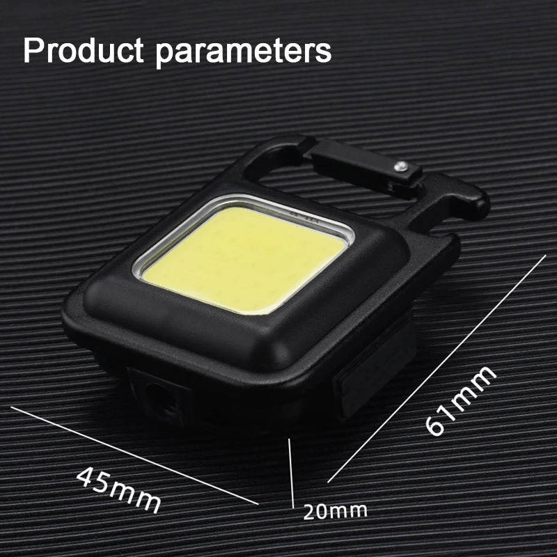 Multifunction Mini Glare COB Keychain Light