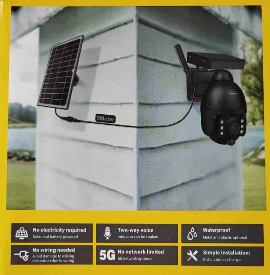 Andowl Q-SX80 Solar 4K HD Wifi+5G Outdoor Smart IP PTZ Camera - High-Quality Surveillance Camera ...