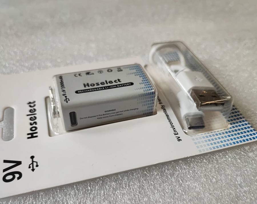 Hoselect 9v 1000mah Li-Ion Rechargeable Battery  (10005839)