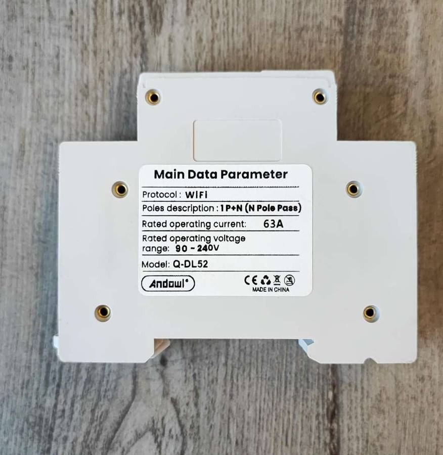 ANDOWL Q-DL52 Tuya Smart 63Amp Wifi Circuit Breaker - Remote Control and Monitoring via Tuya Smar...