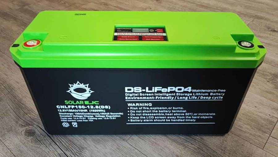 Solar EJC 150AH 12.8v 1.92kwh LiFePo4 Portable Battery - Reliable Power Solution for Outdoor Adve...