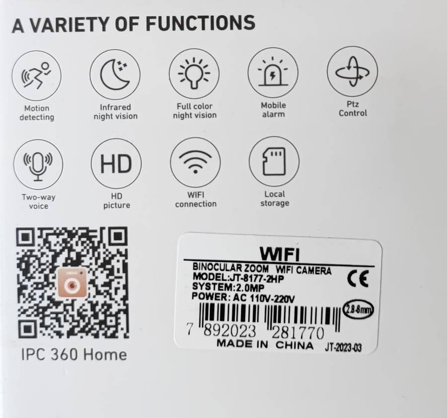 JT-CLEAR 2MP HD Wifi Intelligent Cradle Head Smart Camera - High-Quality Surveillance Camera with...