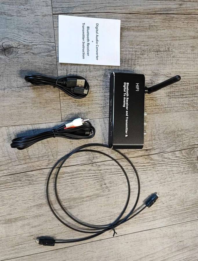 D09 Wireless Bluetooth Receiver/Transmitter and Digital to Analog Converter - Stream Music Wirele...