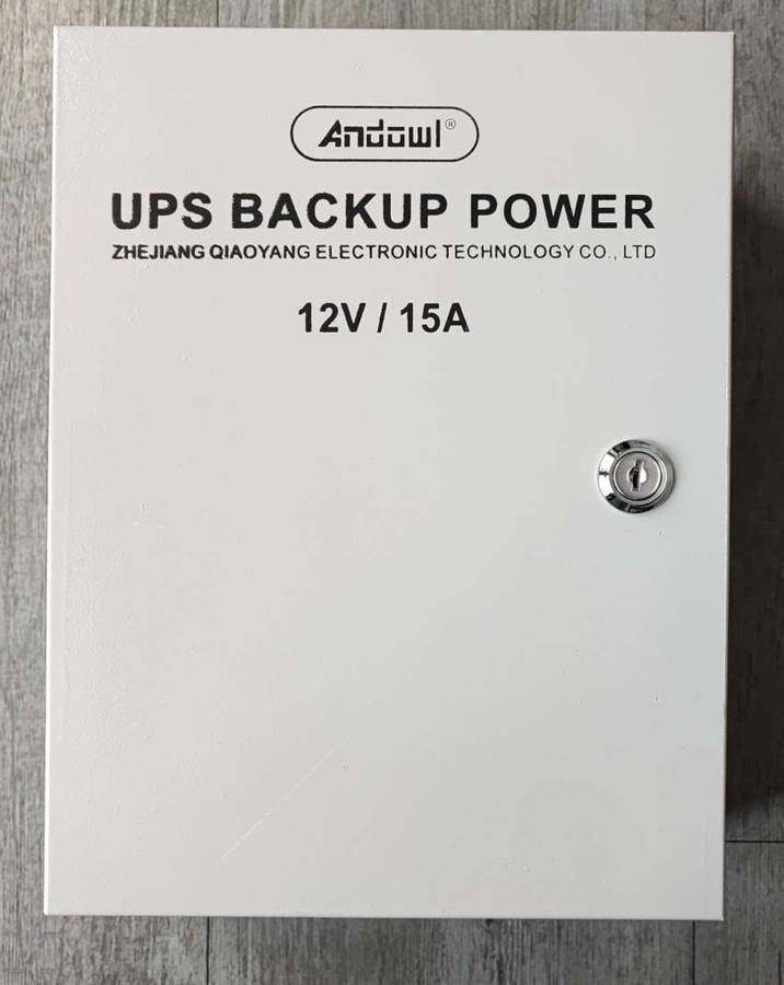 ANDOWL Q-UP1215 12v 15 Amp Power Supply UPS Backup - Uninterrupted Power for Electronics