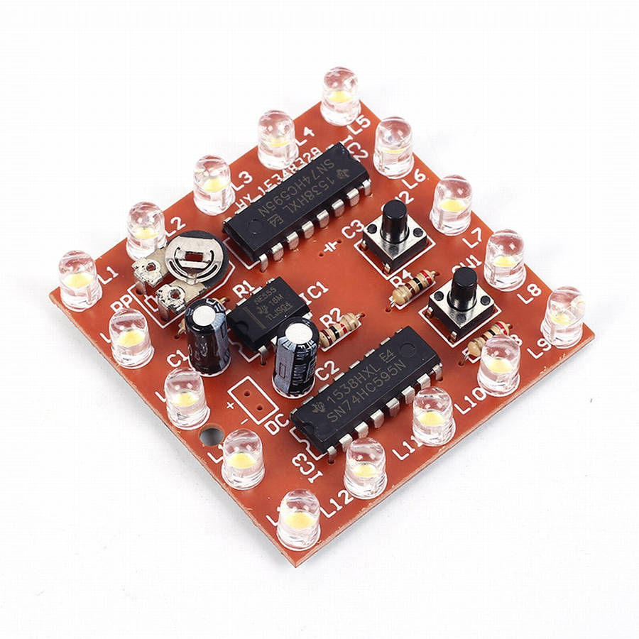 DIY Electronic Kit NE555+74HC595 16Bit 16 Channel Water Flowing Marquee Lamp LED Module - Create ...