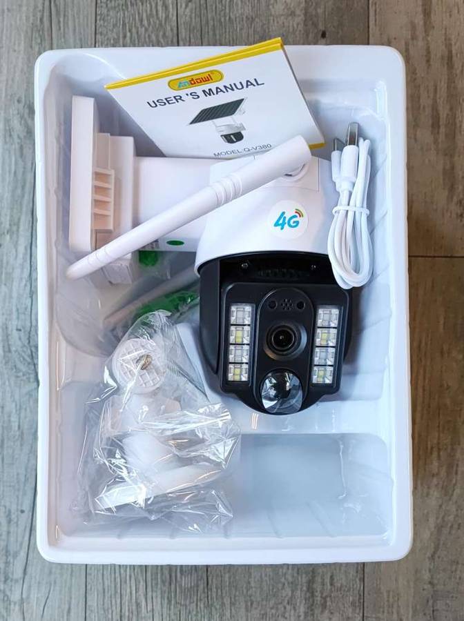 Andowl Q-V9 4K Solar Powered Intelligent WIFI IP PTZ Security Camera (10007532)