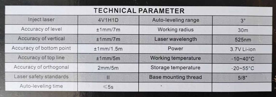 SHIND High Quality 30Meter 5 Beam 4V1H1D Laser Level - Versatile and Accurate Tool for Leveling a...