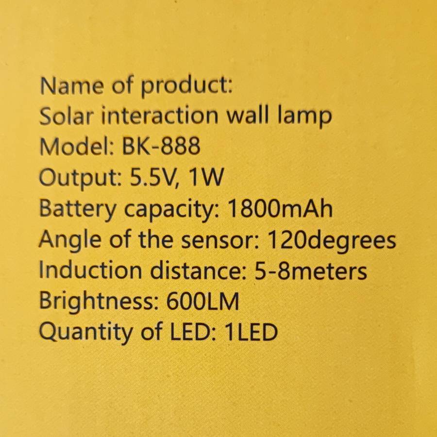 Solar Rechargeable Interaction Wall Lamp - Eco-Friendly and Interactive Lights and Lighting Acces...