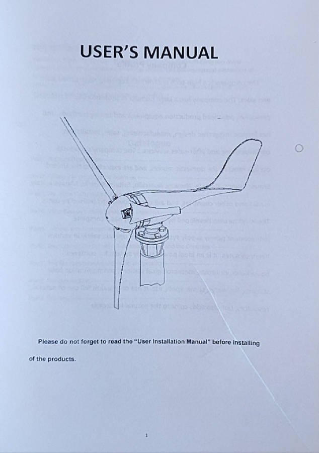 300W 3 Blades 24V Wind Turbine with Charge Controller