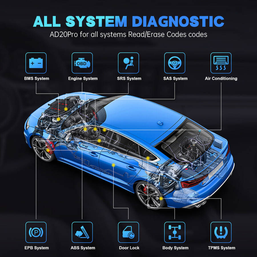 Xtool AD20 Pro Advanced Wireless OBD System Diagnosis Tool