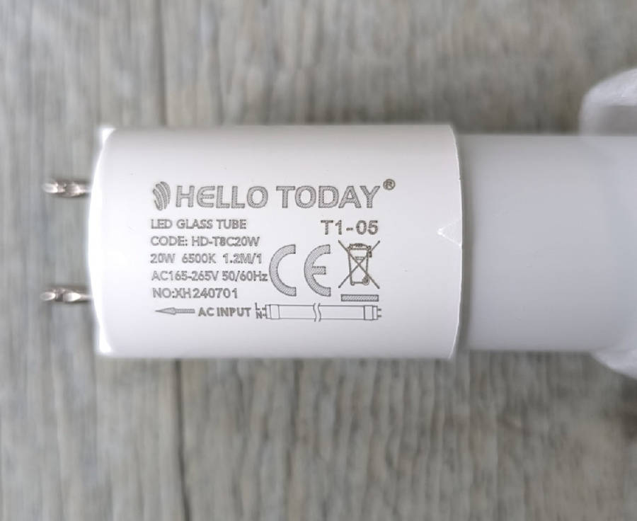 Hello Today T8 4Ft 1.2m 20w AC230v Frosted 6500K LED Tube