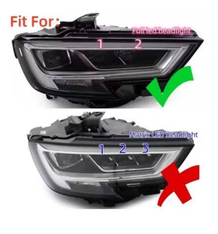 White LED Boards 8V0998474A For 2017-2019 AUDI A3/S3 Full LED Headlight Daytime Running Light