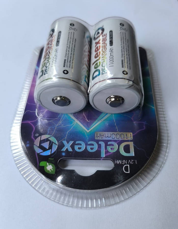 Deleex D R20 1.2v 5000mah Rechargeable Ni-Mh 2pc Battery Pack