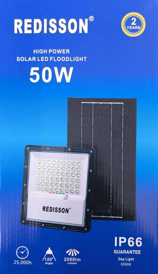 Redisson 50Watt SOLAR Outdoor LED Flood Light  Powerful and Energy-Efficient Lighting for Outd...