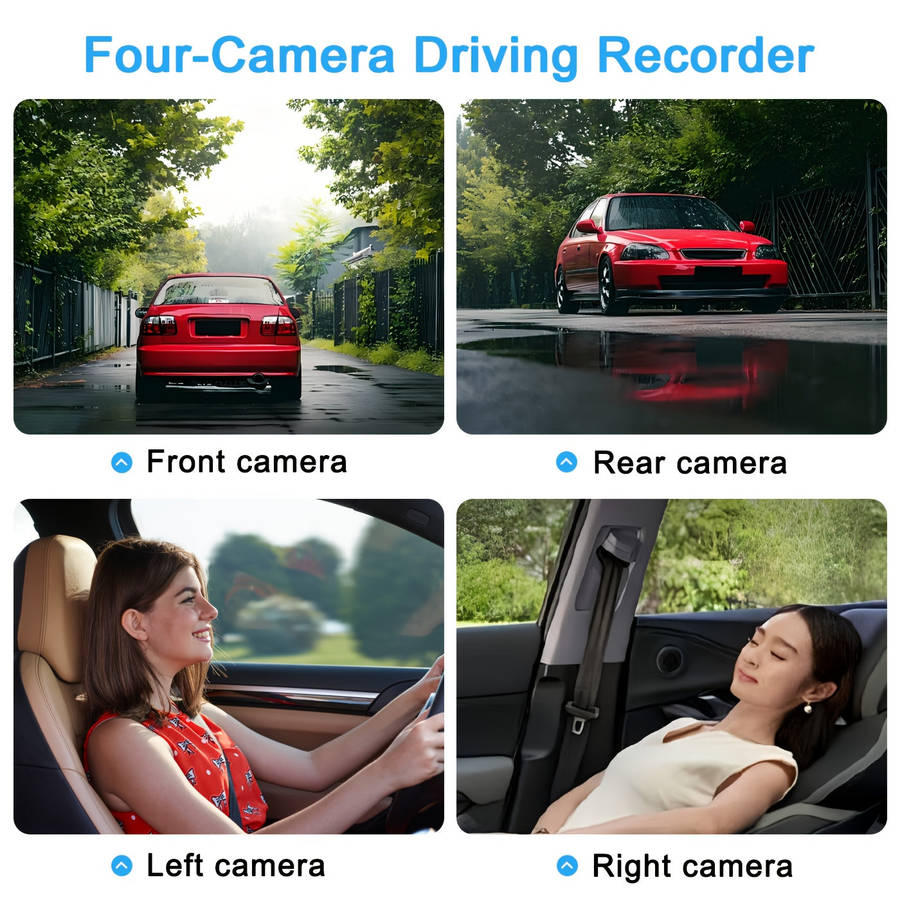 BCUOZ 1080P 4 Channel Front/Rear/Left/Right  Dashcam for Cars (10007837)