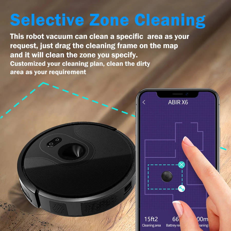 ABIR X6 Intelligent Robot Vacuum Cleaner - Effortlessly Keep Your Floors Spotless (10005927)