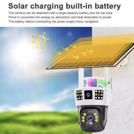 6K Solar 4G SIM IP CCTV 12MP Surveillance Camera