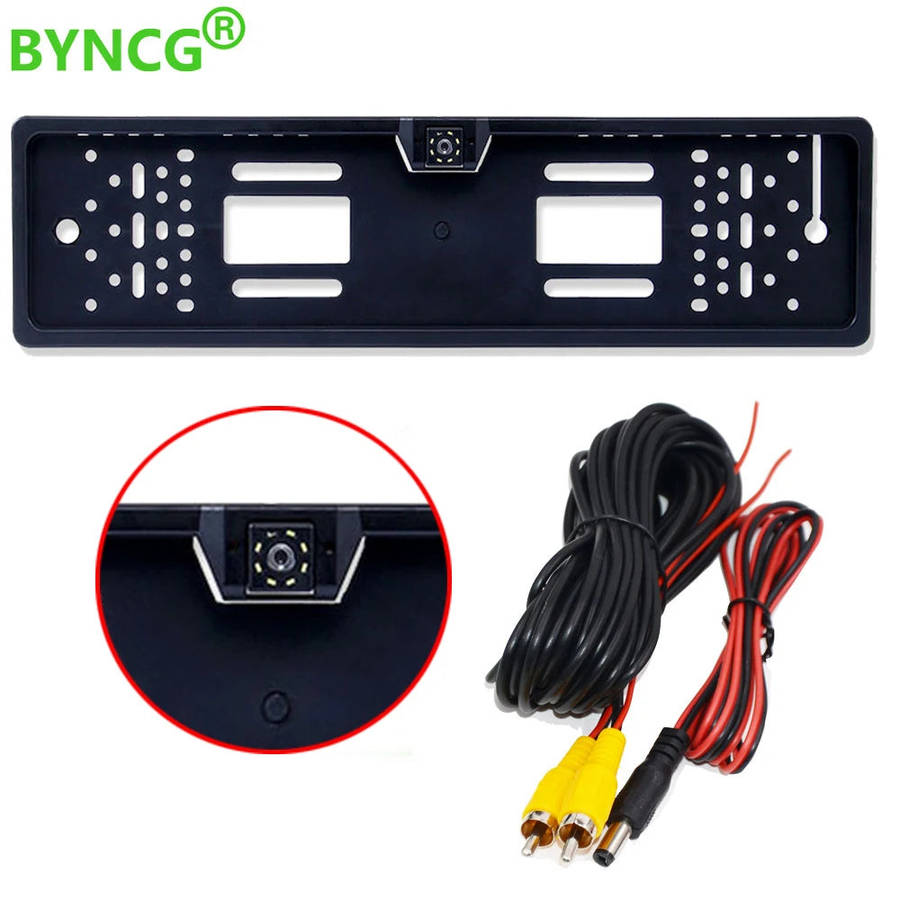 Car Rear View Camera EU European License Plate Frame Waterproof Night Vision 8 LED light (10005069)