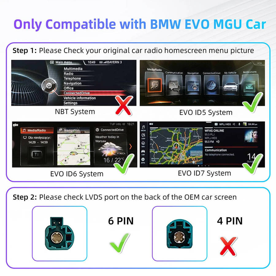 Wireless CarPlay Android Auto For BMW 1 2 3 4 5 6 7 Series (10008926)