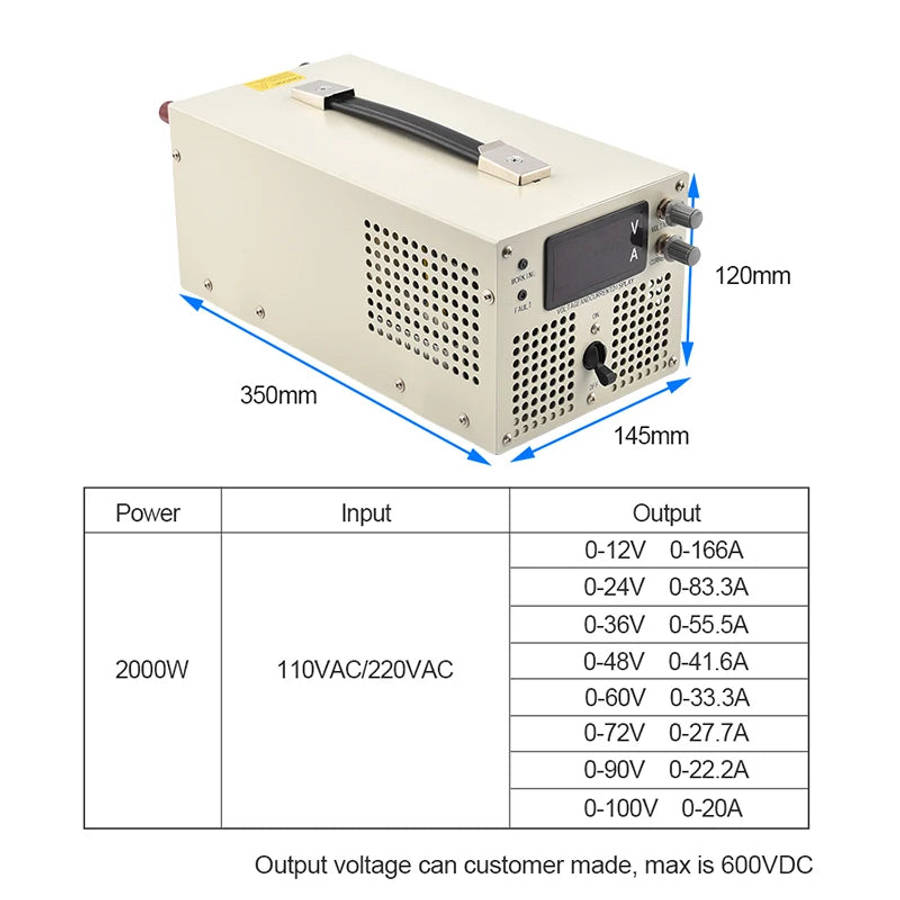 2000W 150v DC Adjustable Switching Power Supply (10008311)