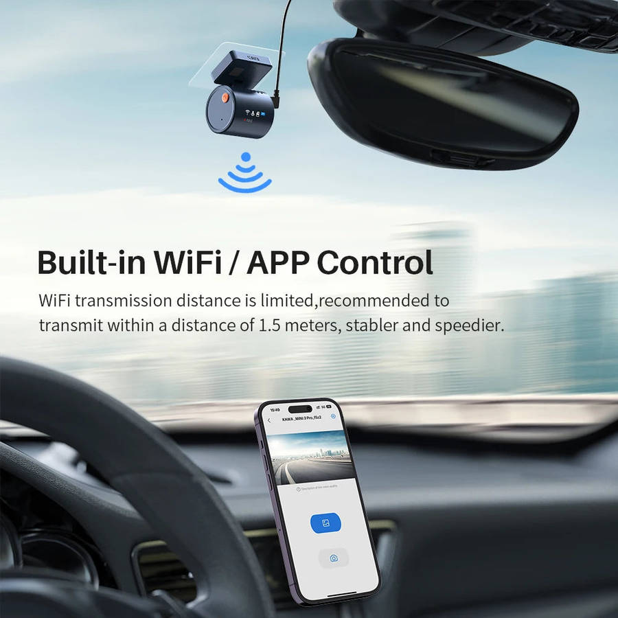 KAWA MINI3 Pro Gen2 Wifi Mobile App Car Dvr 2K - Super Capacitor (10009018)