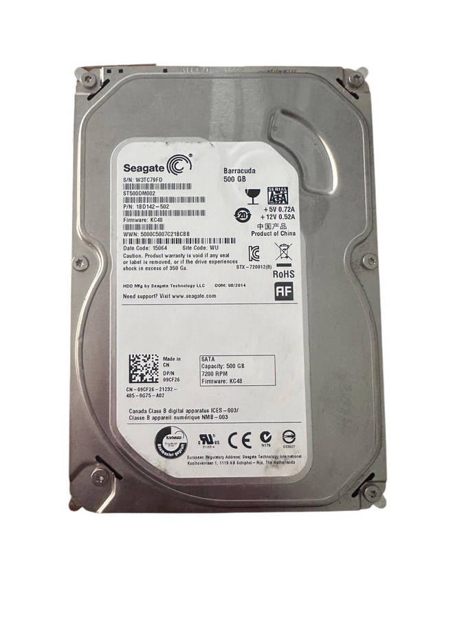 Seagate 500GB SATA Internal Hard Drive  3.5" HDD  (10007786)