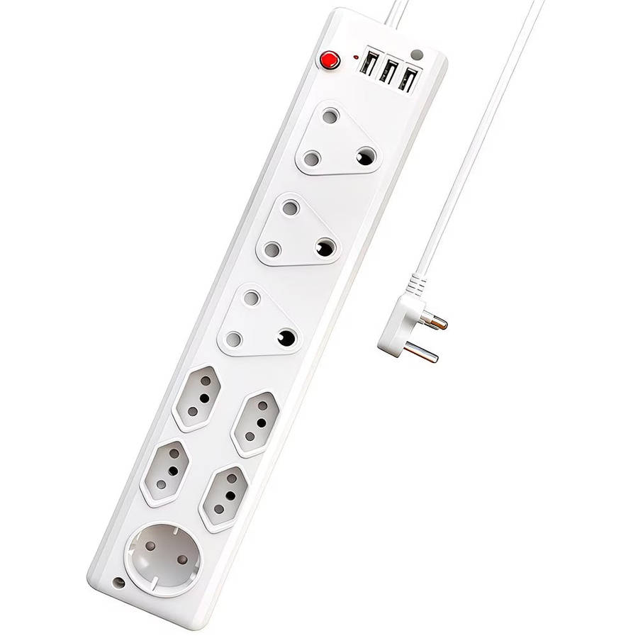 Redisson 11 Way Multi-Plug: 3x16Amp 5x5Amp 220v + 3x 2.1Amp USB Ports Power Strip (10006732)