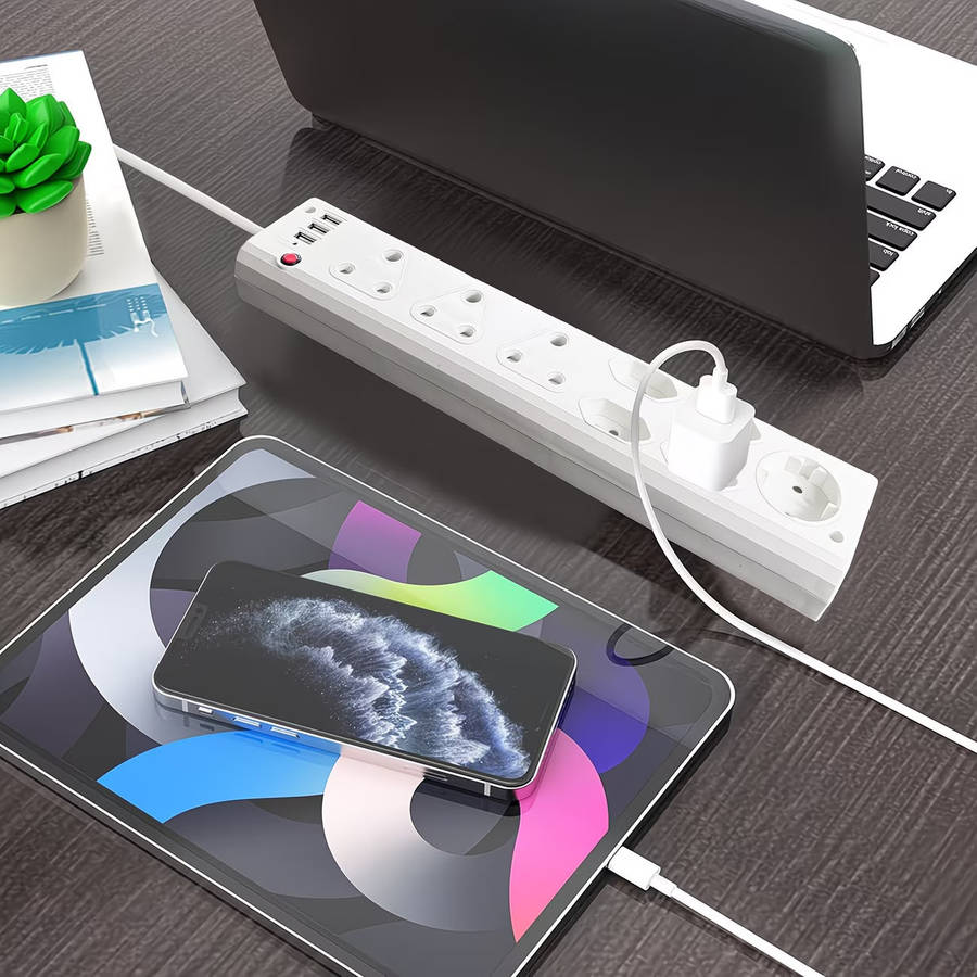 Redisson 11 Way Multi-Plug: 3x16Amp 5x5Amp 220v + 3x 2.1Amp USB Ports Power Strip (10006732)