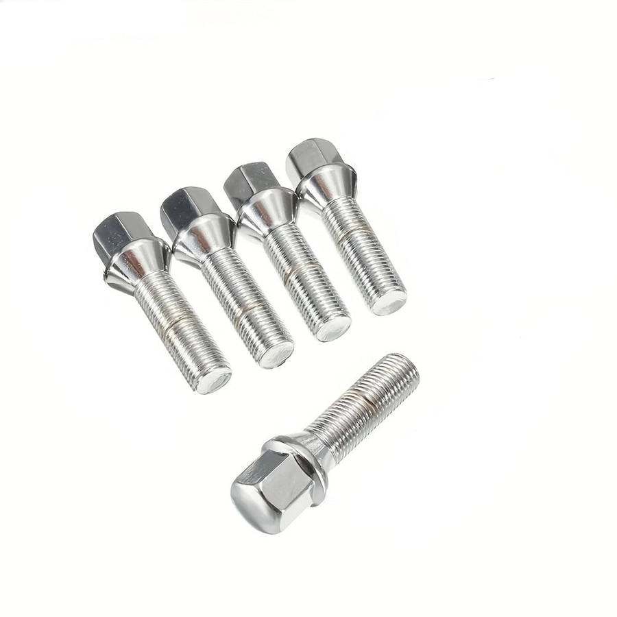 5pcs 40mm M14x1.5 Silver Wheel hub Spacer extended Bolts (10009017)