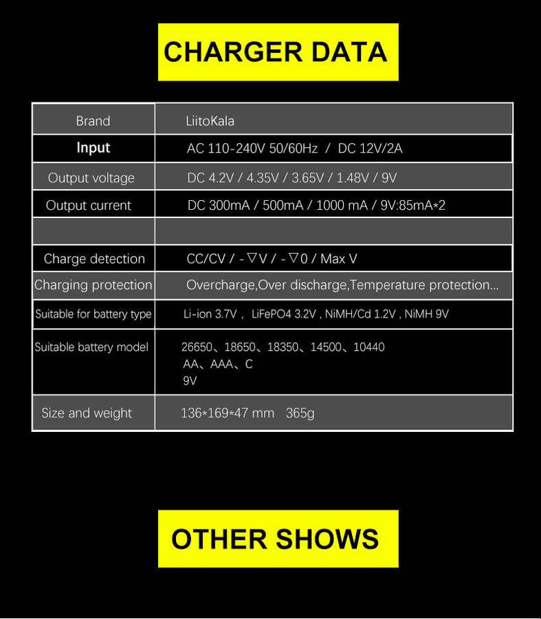 Liitokala Lii-D4XL Smart Multiple Slot Charger (10008397)