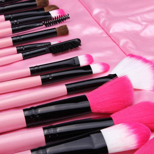 Cosmetic Makeup Brushes Set - Black