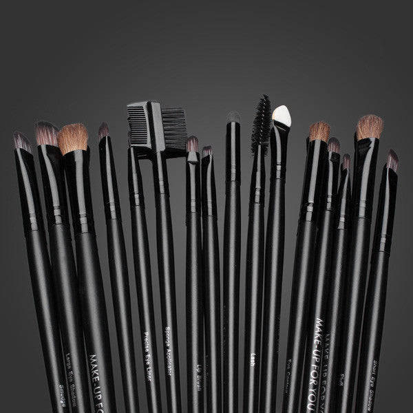 Cosmetic Makeup Brushes Set - Black