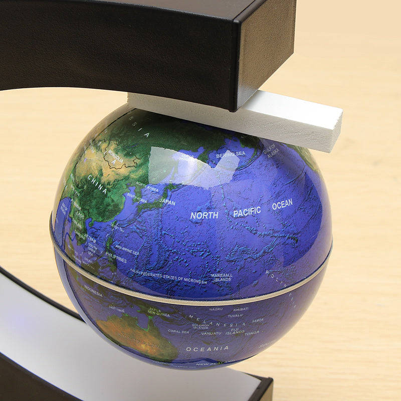 C Shape Magnetic Levitation Floating World Globe - Blue