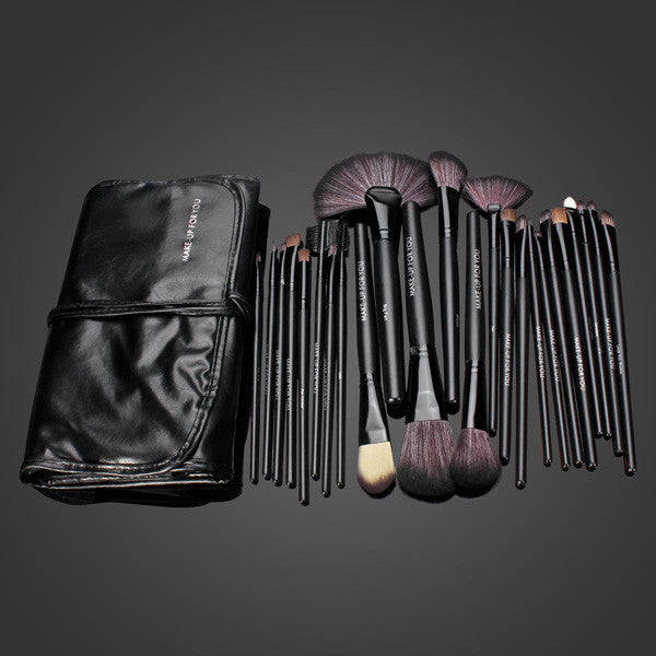 Cosmetic Makeup Brushes Set - Black