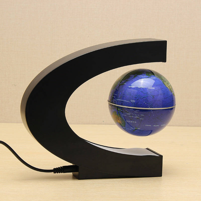 C Shape Magnetic Levitation Floating World Globe - Blue