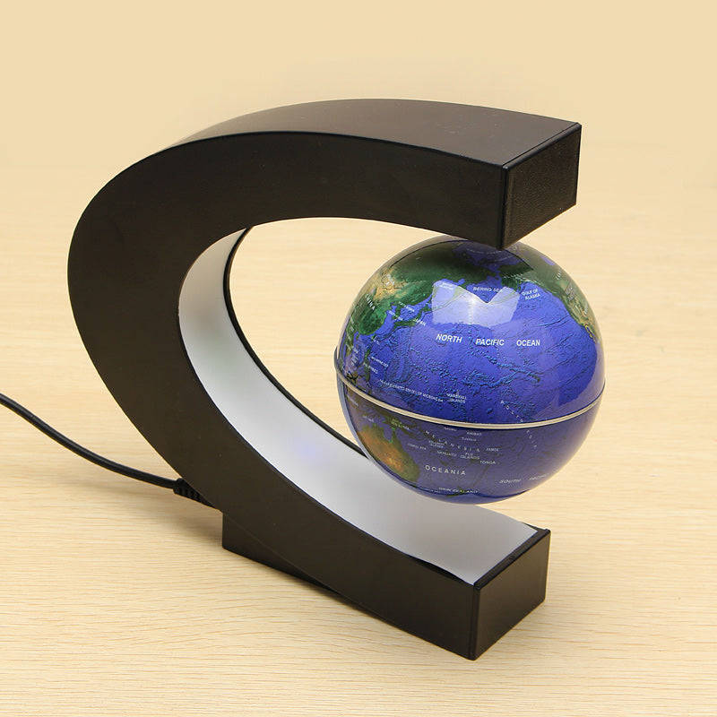 C Shape Magnetic Levitation Floating World Globe - Blue