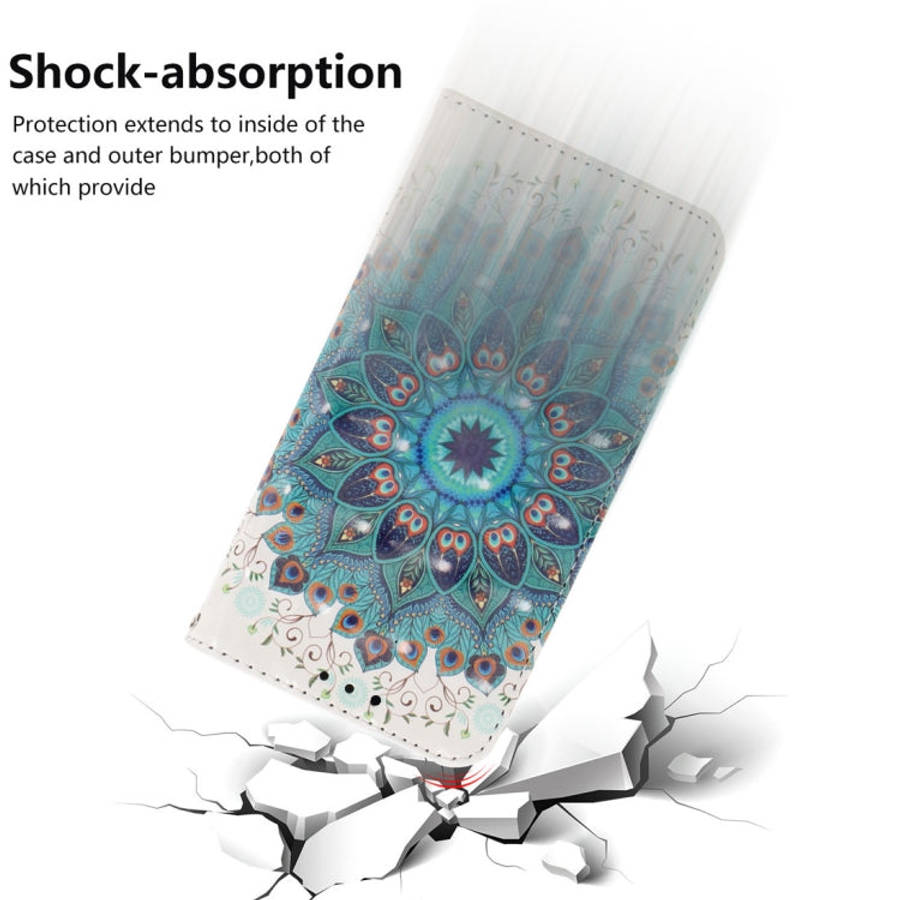 3D Colored Drawing Peacock Wreath Pattern Horizontal Flip Leather Case for Asus Zenfone Max Pro (...