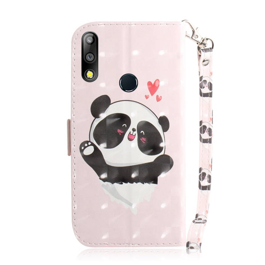 3D Colored Drawing Heart Panda Pattern Horizontal Flip Leather Case for Asus Zenfone Max Pro (M2)...