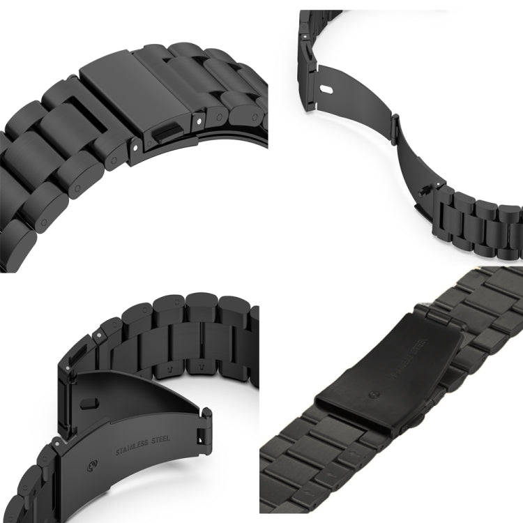 Fold Buckle 3 Beads Stainless Steel Watch Band For Apple Watch Ultra 49mm&Watch Ultra 2 49mm / Se...