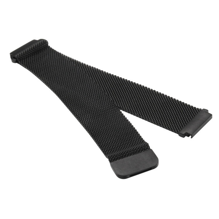 For Fitbit Blaze Watch Loop Magnetic Closure Clasp Stainless Steel Watchband(Black)