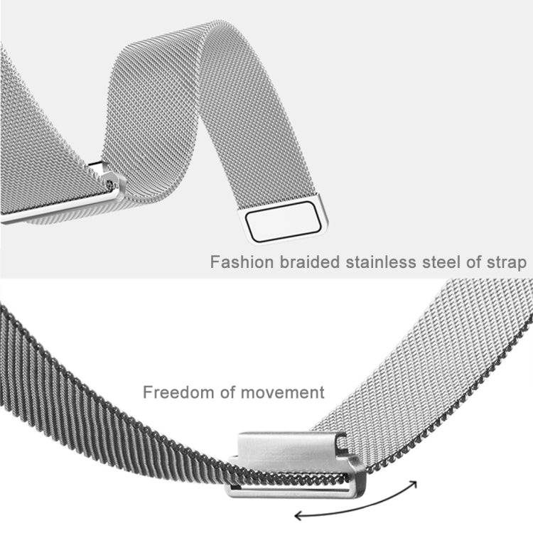 For Fitbit Blaze Watch Loop Magnetic Closure Clasp Stainless Steel Watchband(Black)