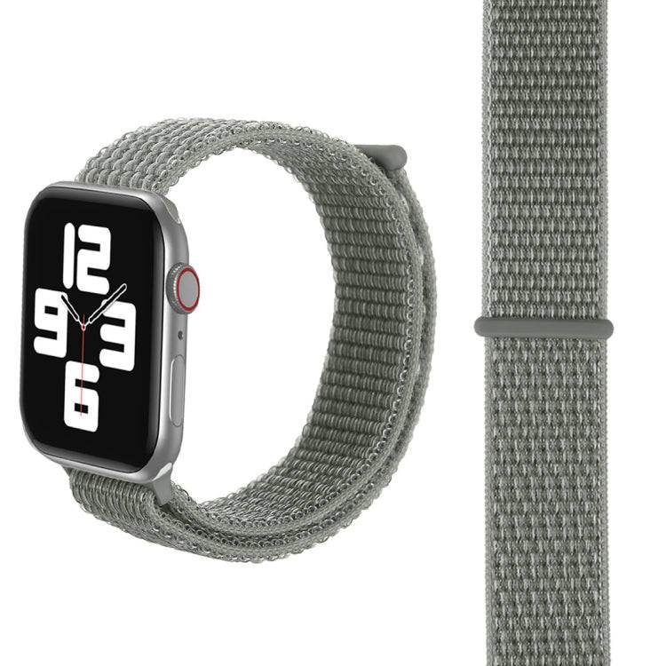 For Apple Watch 42mm / 41mm / 40mm / 38mm Simple Fashion Nylon Watch Band with Magic Stick(Silver...