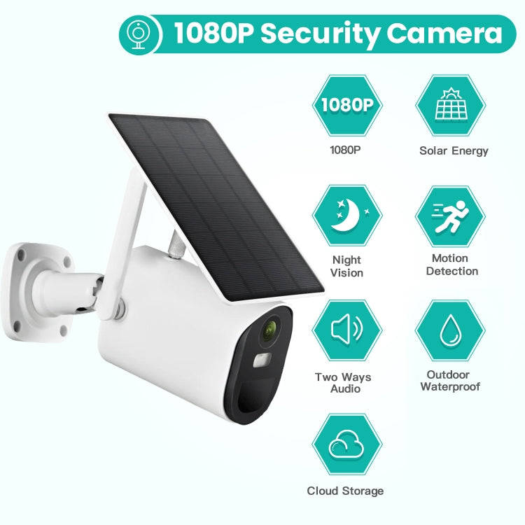 T20 1080P Full HD 4G (US Version) Solar Powered Camera, Support PIR Human Body Infrared Sensor, N...