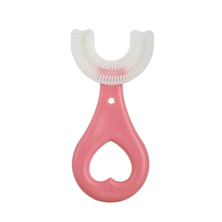 U-shaped Children Baby Hand-held Soft Toothbrush Brushing Artifact for 2-6 Years Old, Style: Hear...