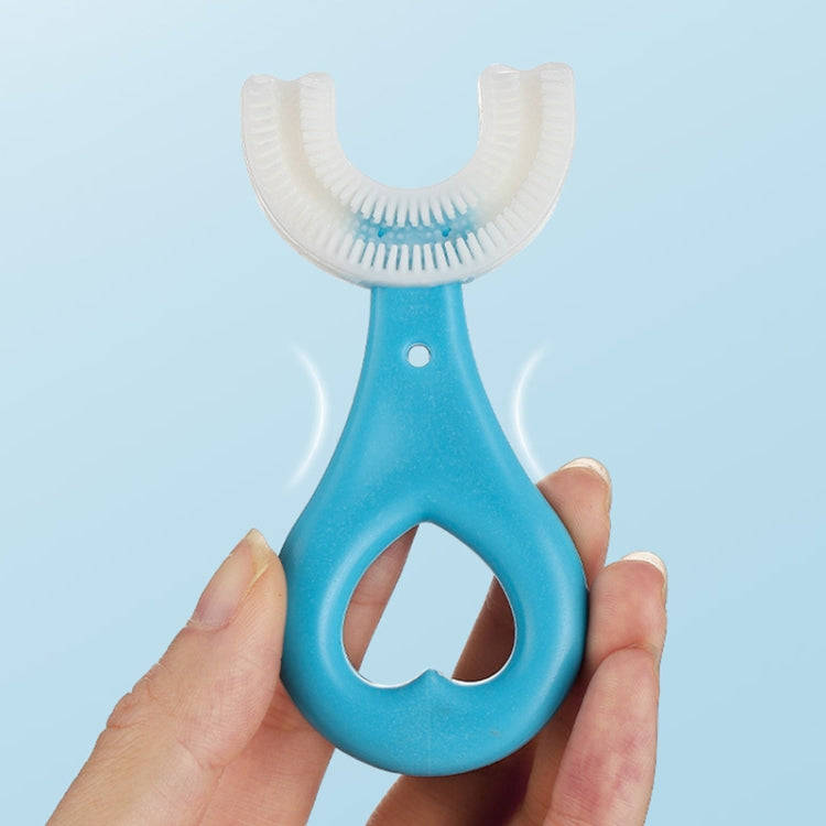 U-shaped Children Baby Hand-held Soft Toothbrush Brushing Artifact for 2-6 Years Old, Style: Hear...